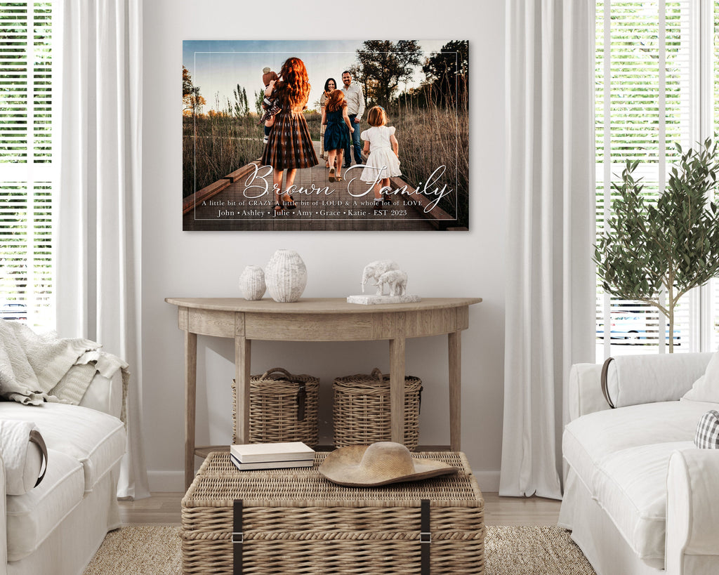Personalized Last Name Family Photo Sign