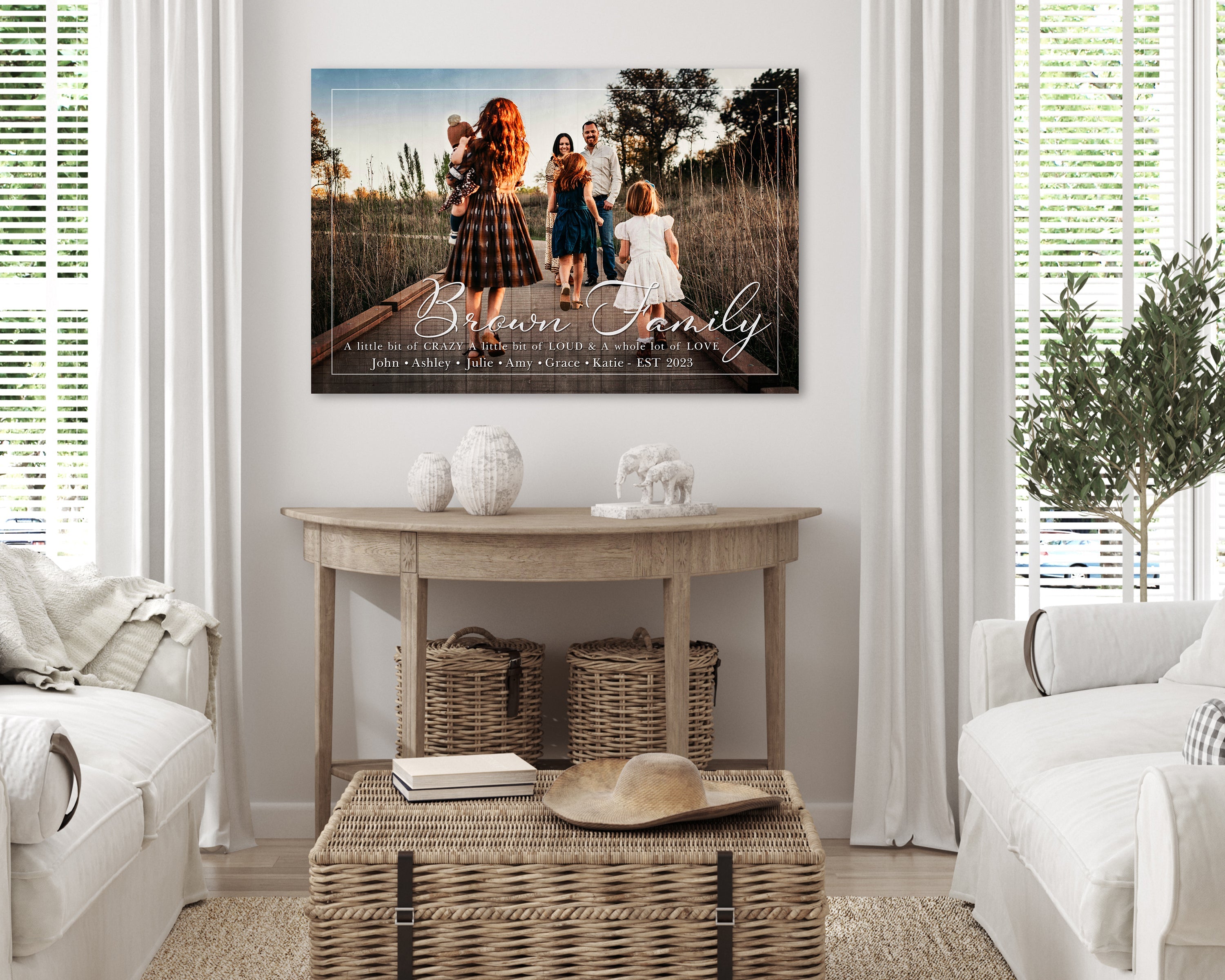 Personalized Last Name Family Photo Sign